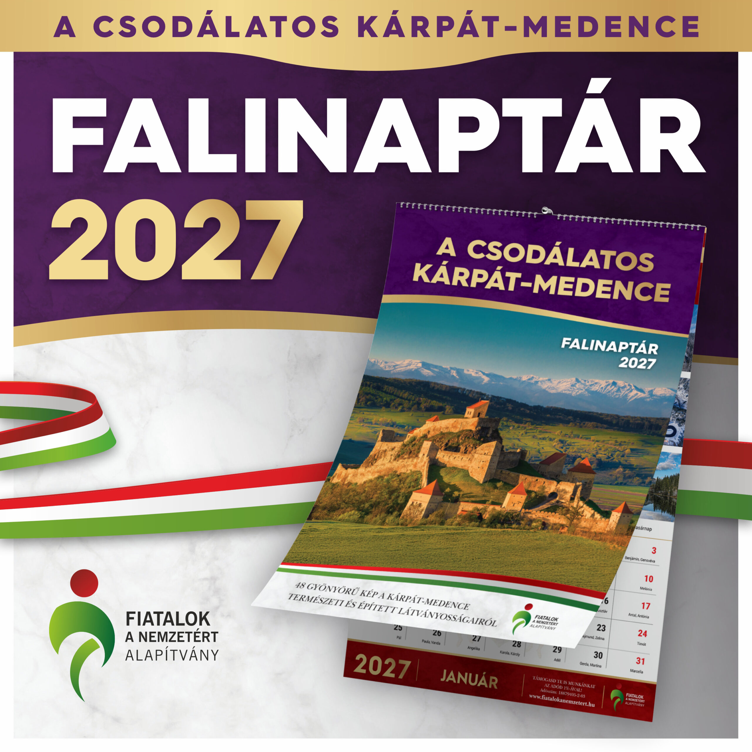 A csodálatos Kárpát-medence – Falinaptár 2027