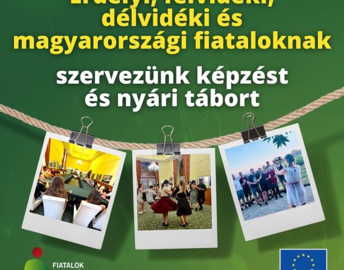 Erdélyi, felvidéki, délvidéki és magyarországi fiataloknak szervezünk képzést a nyár folyamán